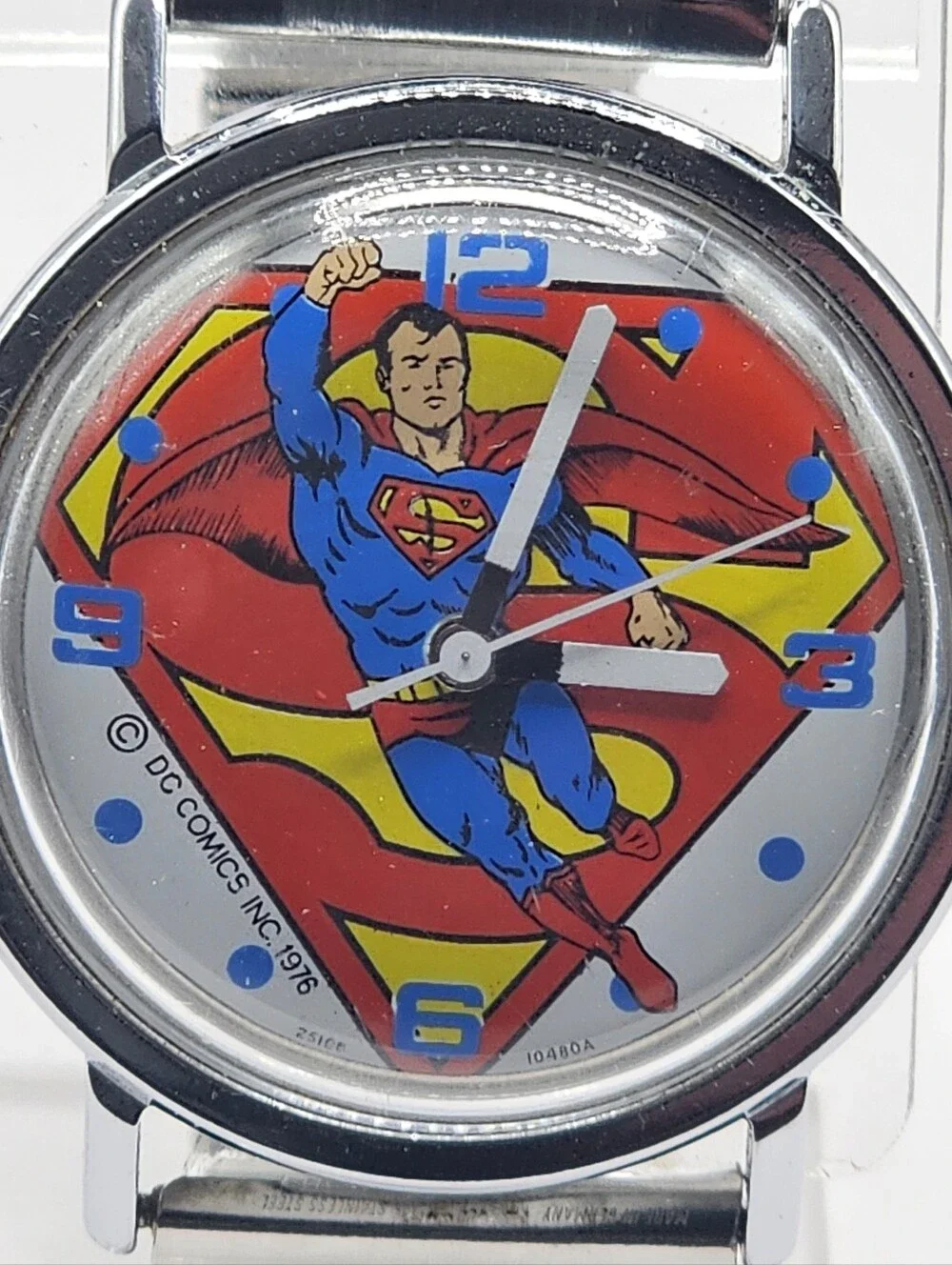 Rare 1979 Timex Sprite DC Comics Superman Wristwatch Running